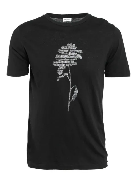 Saint Laurent Pre-Owned rose-print t-shirt