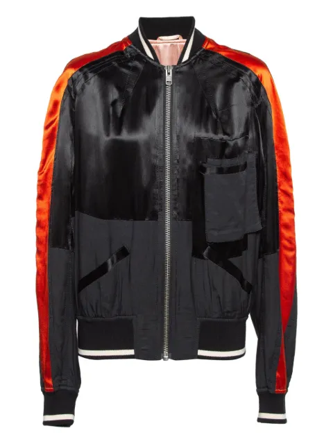 Haider Ackermann satin-panel bomber jacket