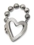 Gucci Pre-Owned Heart beaded ring - Silver