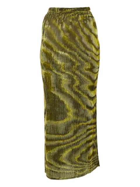 Ronny Kobo devoré pleated maxi skirt
