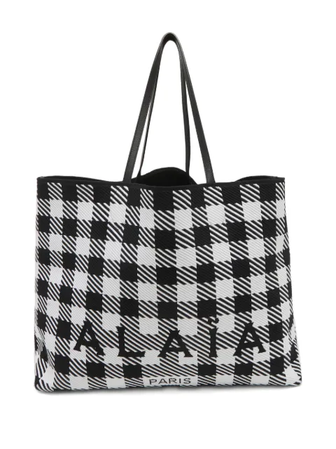Alaïa Pre-Owned plaid tote bag