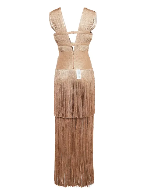 Hervé Léger Pre-Owned 2023 fringed lurex dress