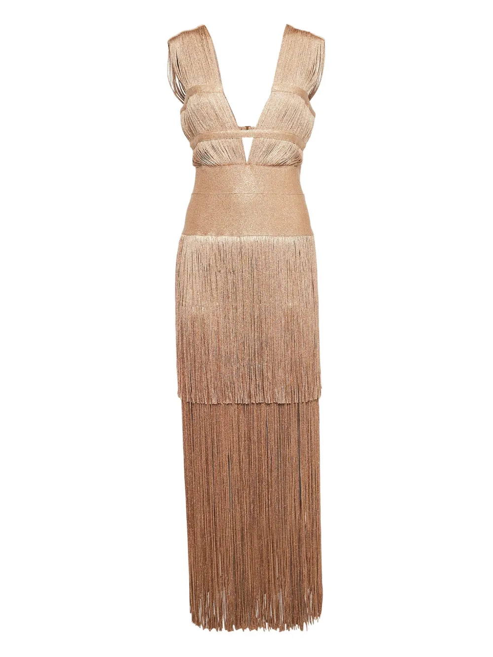 Hervé Léger Pre-Owned 2023 fringed lurex dress | Image 2
