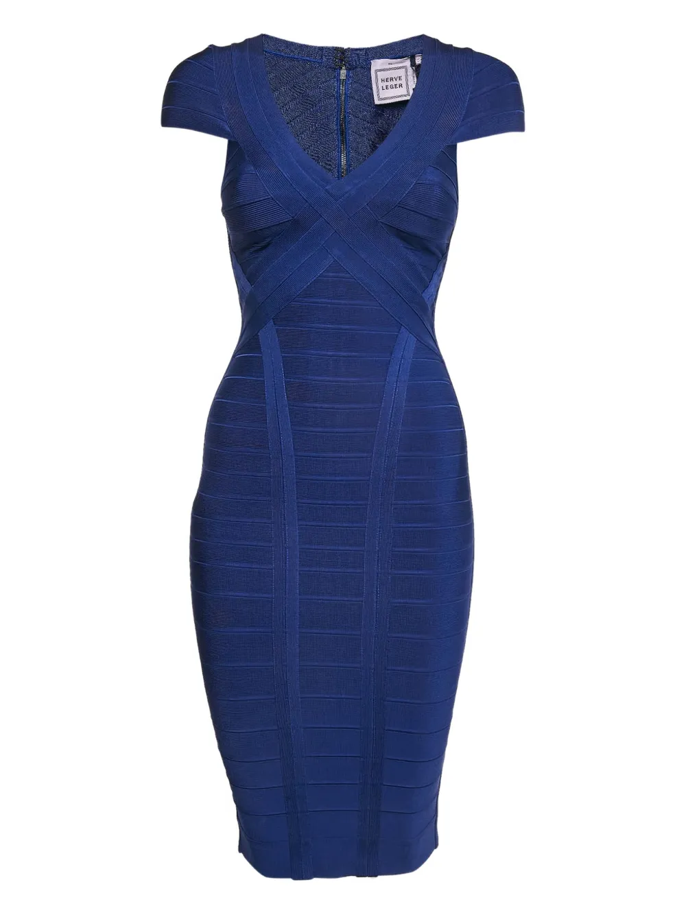 bandage short-sleeves midi dress