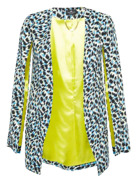 Elisabetta Franchi abstract-print cape jacket