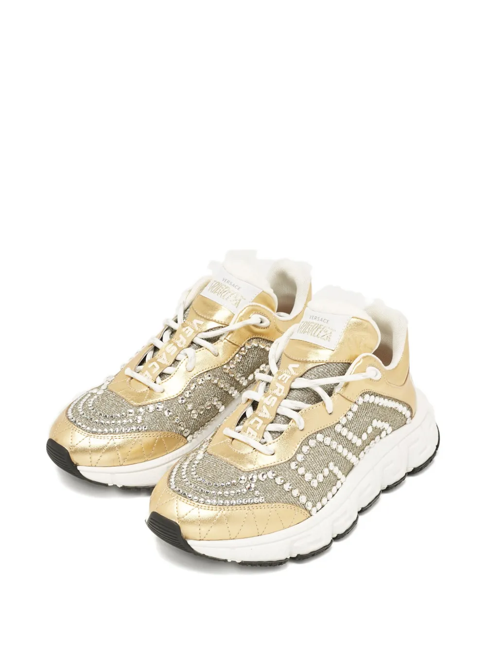 Versace Pre-Owned embellished sneakers - Goud