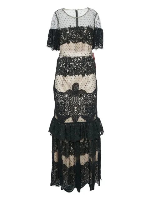 Monique Lhuillier lace tiered dress