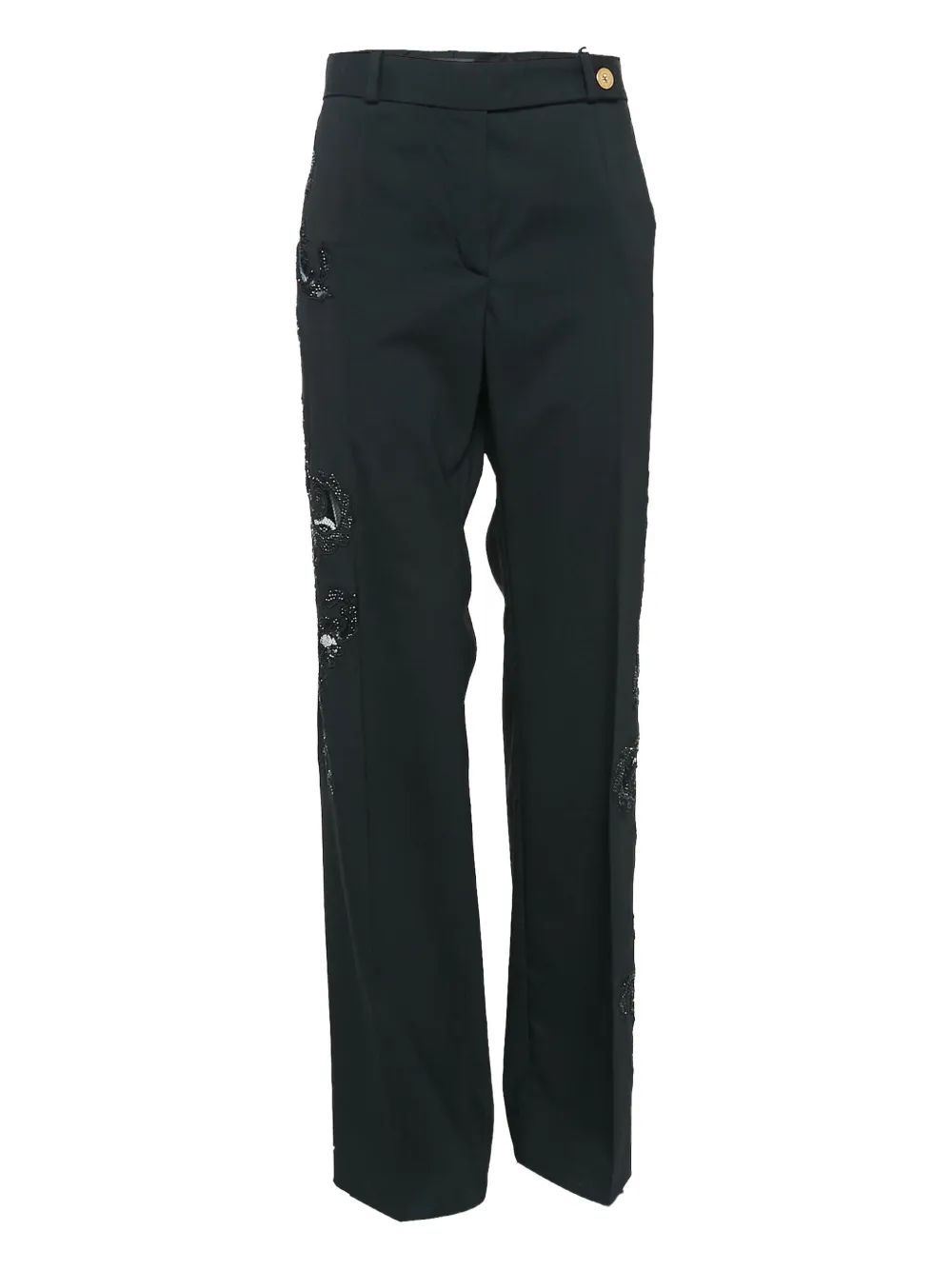 Versace Pre-Owned beaded-detail pants | Black | Image 1