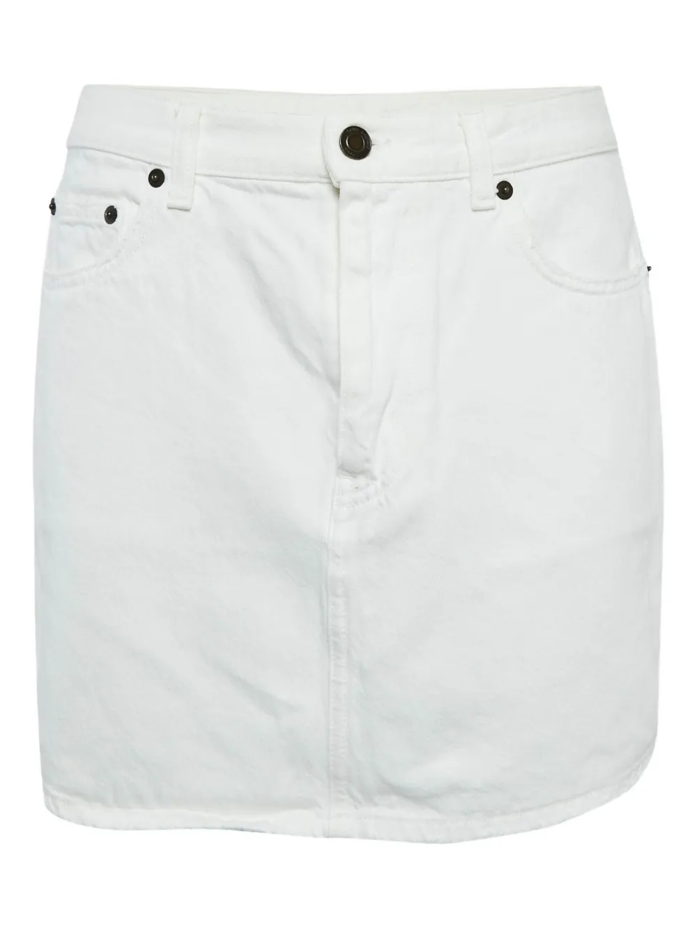Saint Laurent Pre-Owned denim mini skirt | White | Image 1