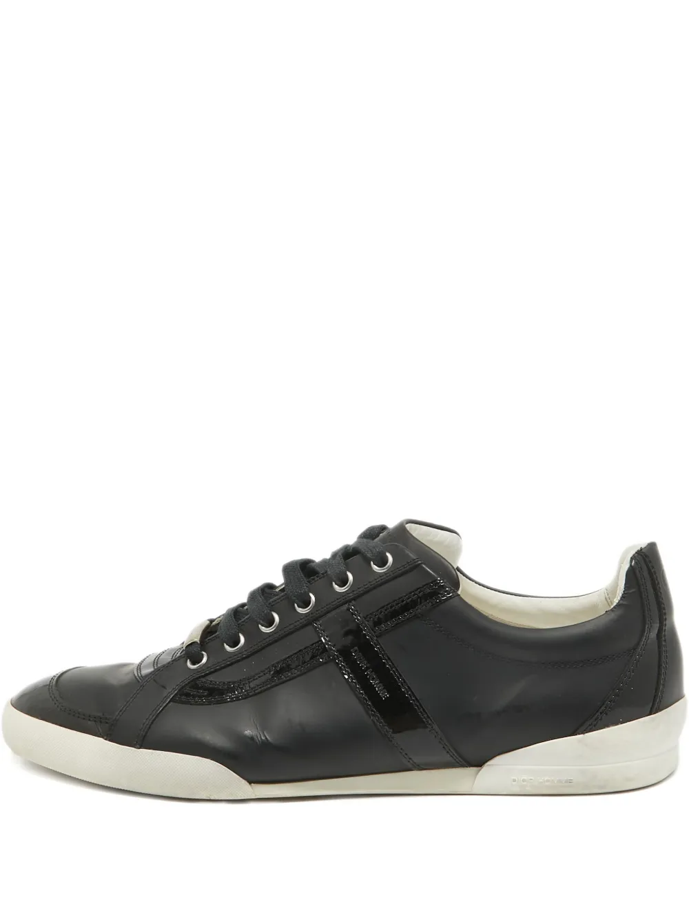 Christian Dior Pre-Owned patent leather lace-up sneakers - ブラック Christian Dior Pre-Owned patent leather lace-up sneakers - ブラック