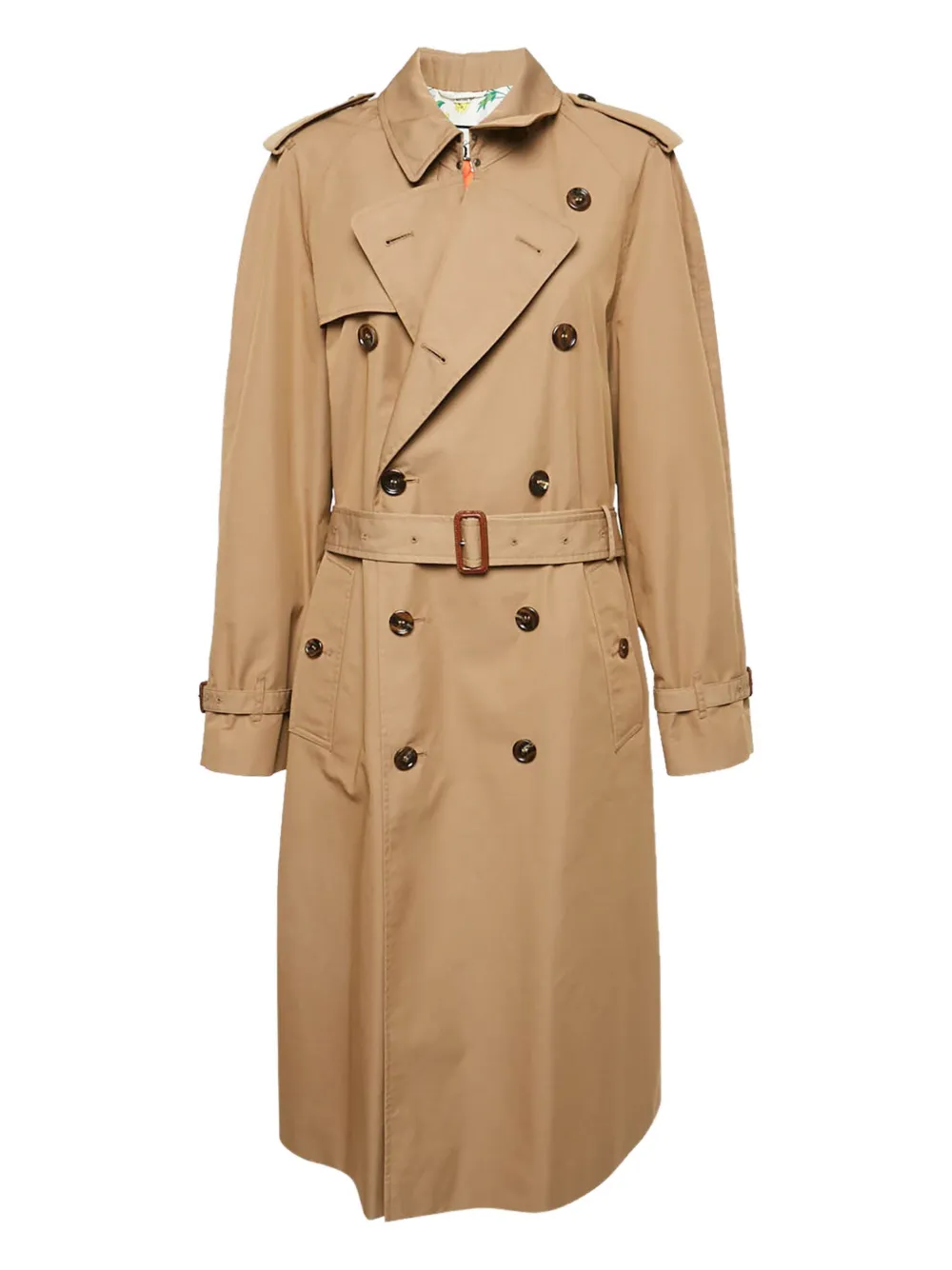 Pre-owned Gucci Double-breasted Belted Trench Coat