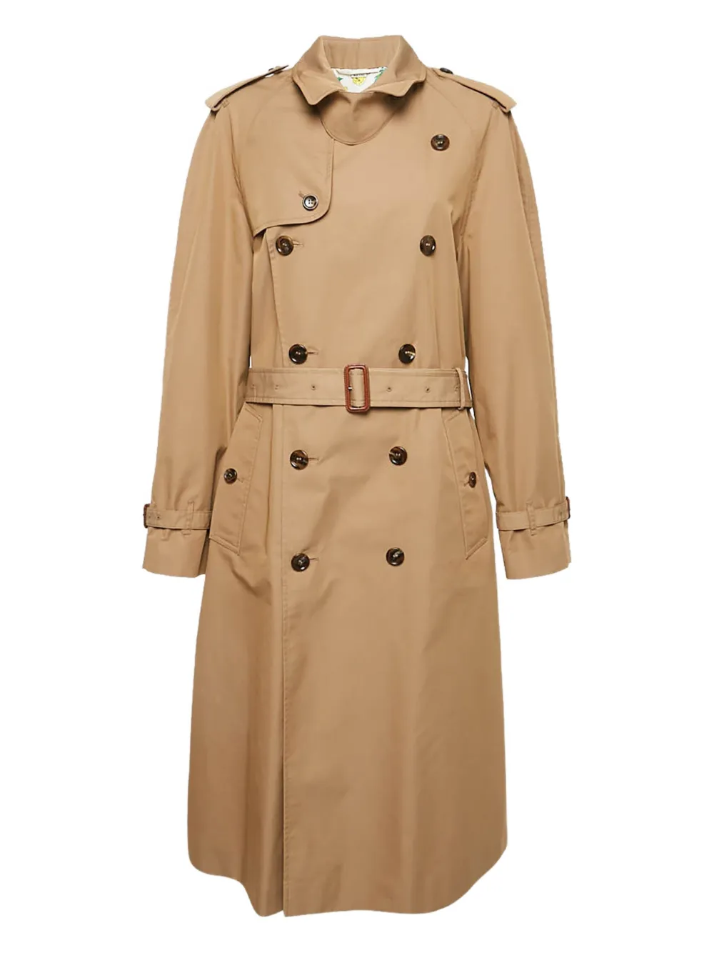Gucci Pre-Owned Trenchcoat met dubbele rij knopen en ceintuur - Bruin