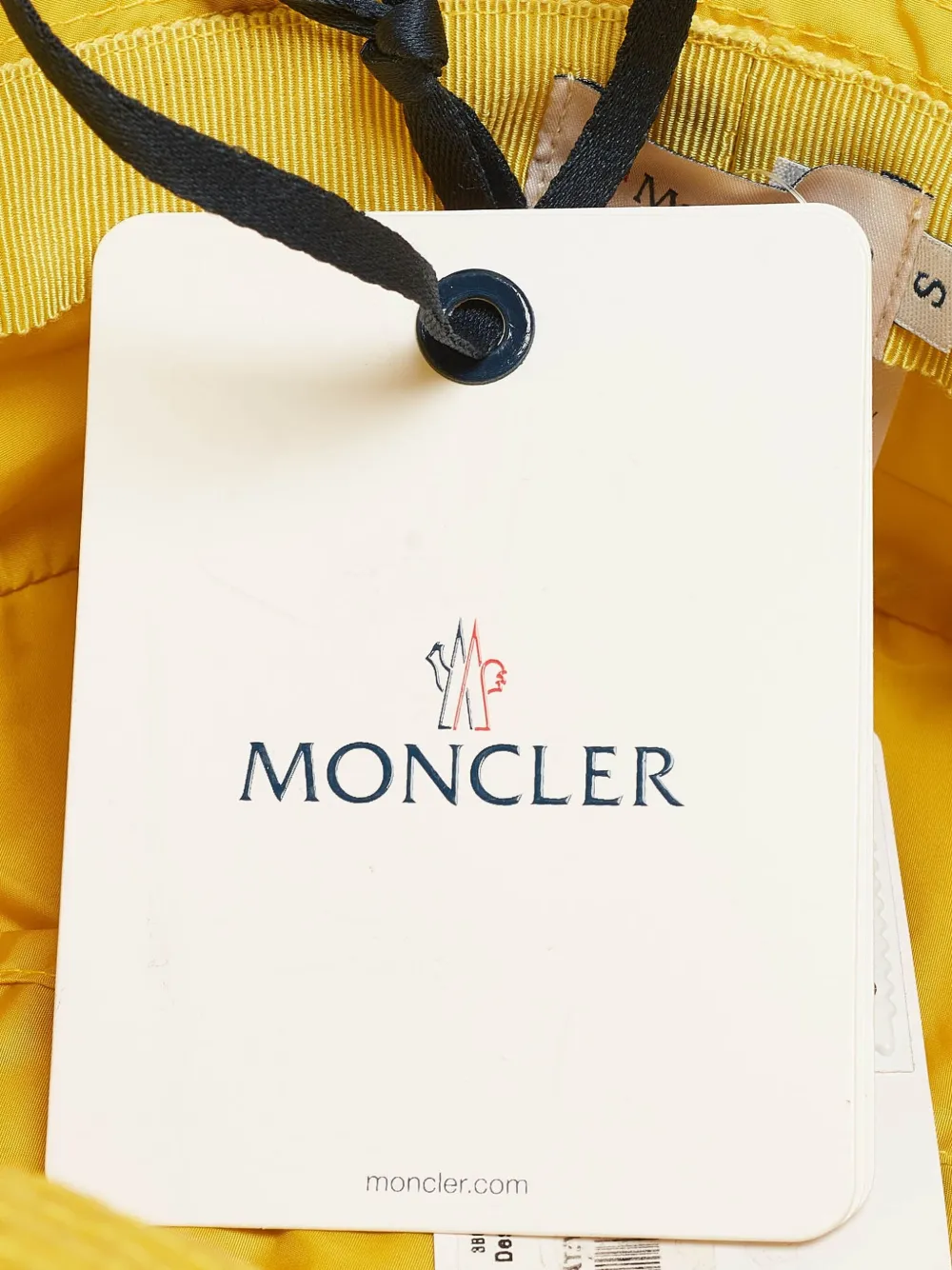 Pre-owned Moncler Vintage Logo Bucket Hat In Yellow