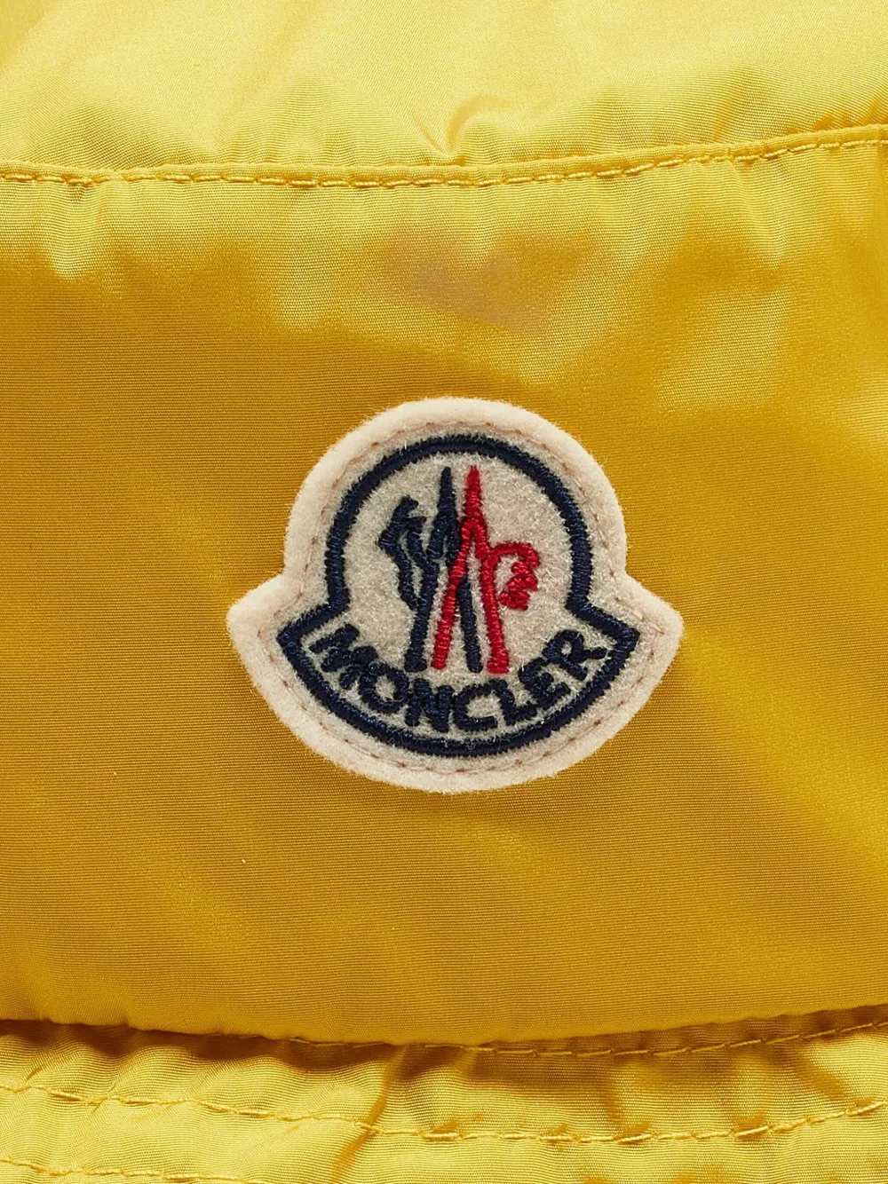 Pre-owned Moncler Vintage Logo Bucket Hat In Yellow