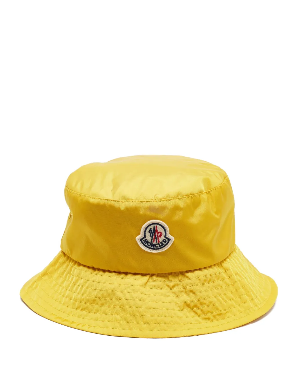 Pre-owned Moncler Vintage Logo Bucket Hat In Yellow