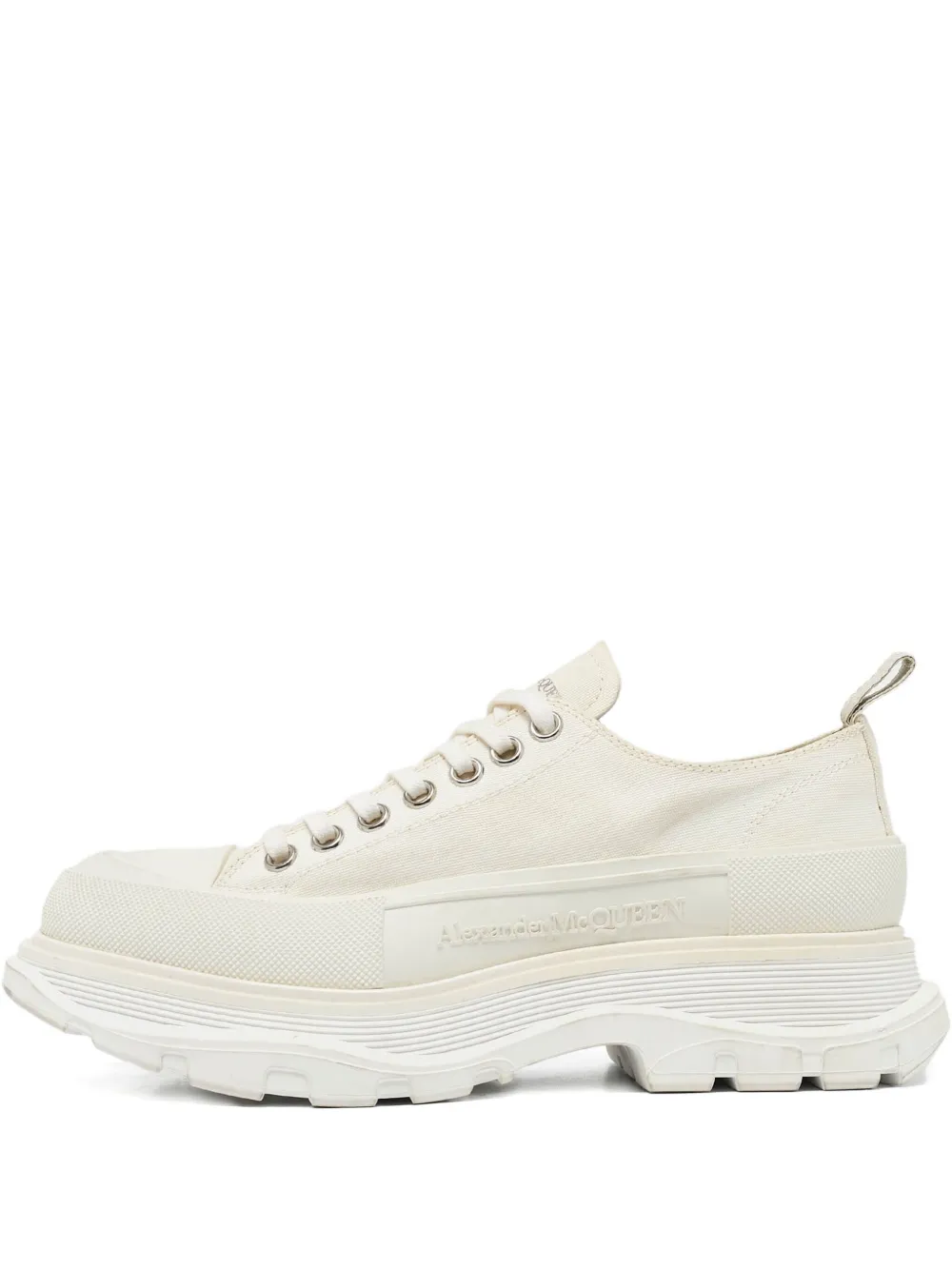 Alexander McQueen Pre-Owned platform canvas sneakers – White Alexander McQueen Pre-Owned platform canvas sneakers – White
