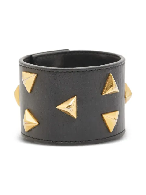 Saint Laurent Pre-Owned Triangle Studs leather bracelet