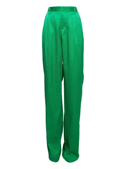 The Attico pantalones de satén con pinzas