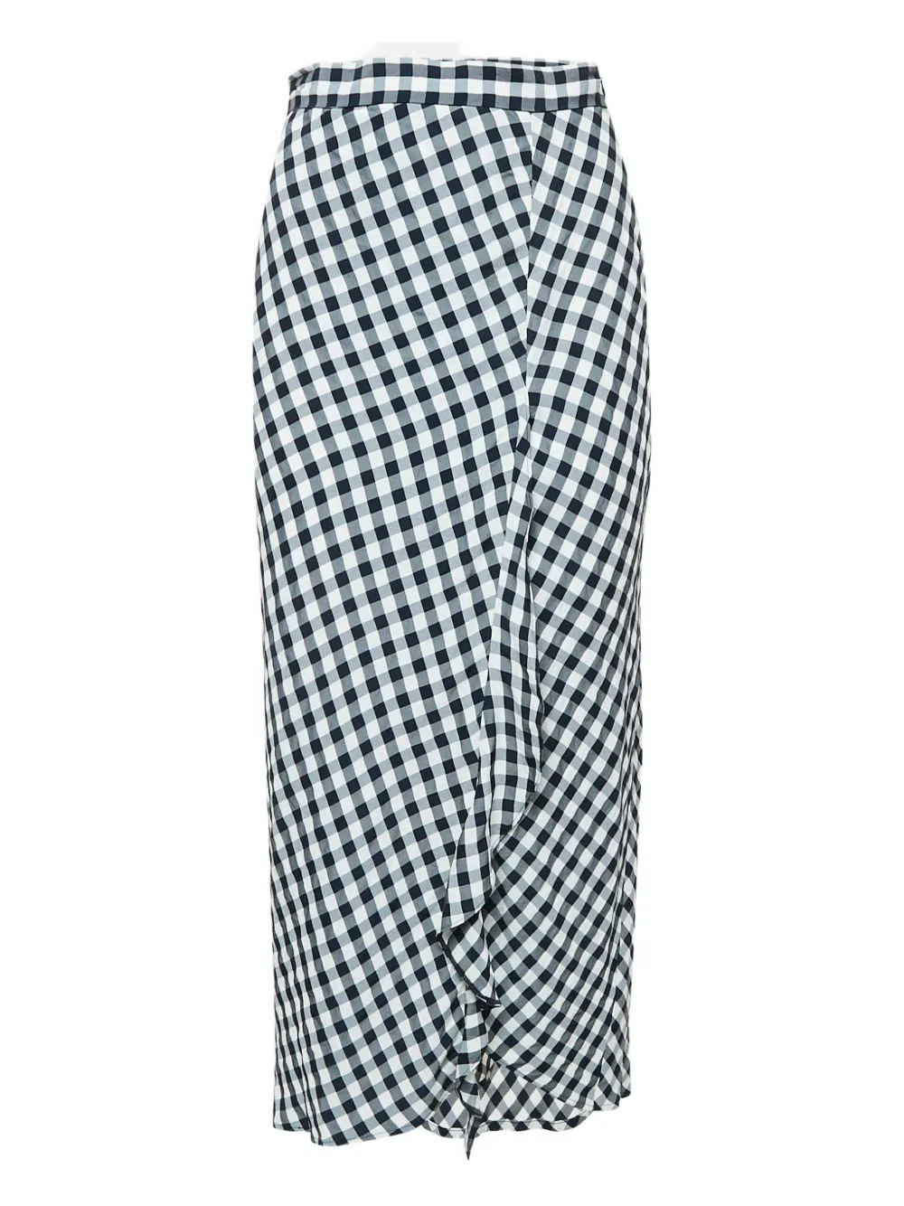 Maje check-print ruffle skirt | Image 2