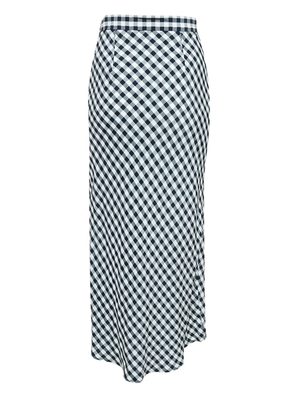 Maje check-print ruffle skirt | Blue | Image 1