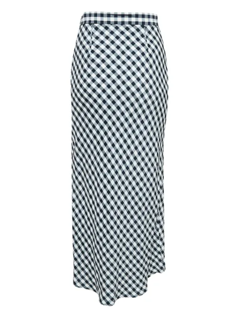 Maje check-print ruffle skirt