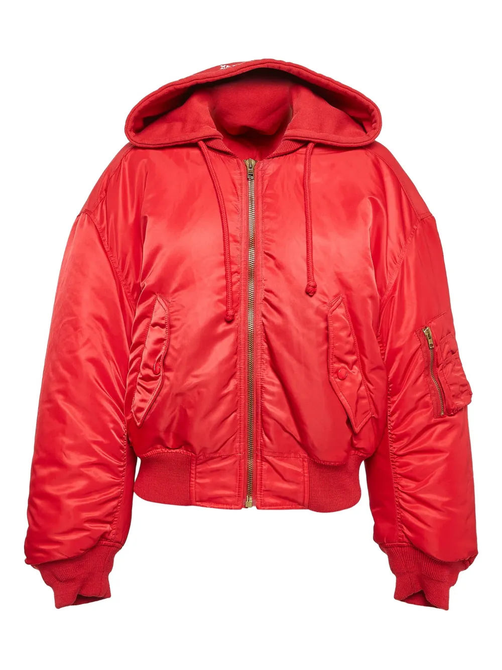 VETEMENTS hooded bomber jacket | Red | Image 1