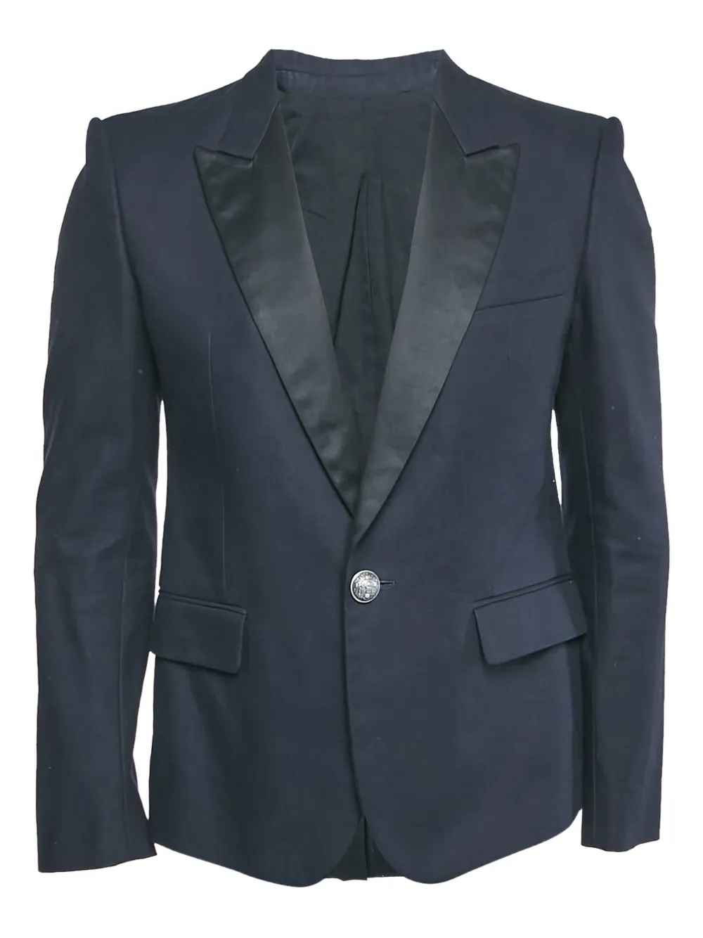Balmain Pre-Owned satin-lapel blazer | Blue | Image 1