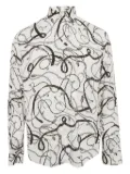Louis Vuitton Pre-Owned chain and belt-print shirt - White