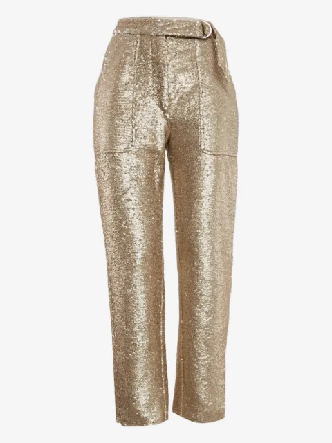 SIMKHAI  pantalones bordados con lentejuelas