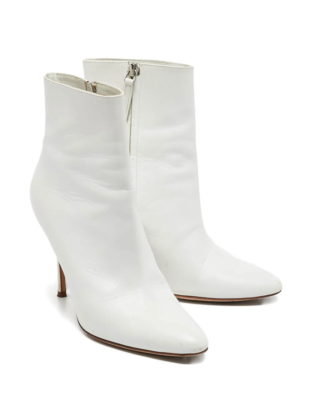 Manolo Blahnik pre-owned 100mm leather ankle boots | Image 2
