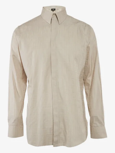 Fendi Pre-Owned camisa con logo en jacquard