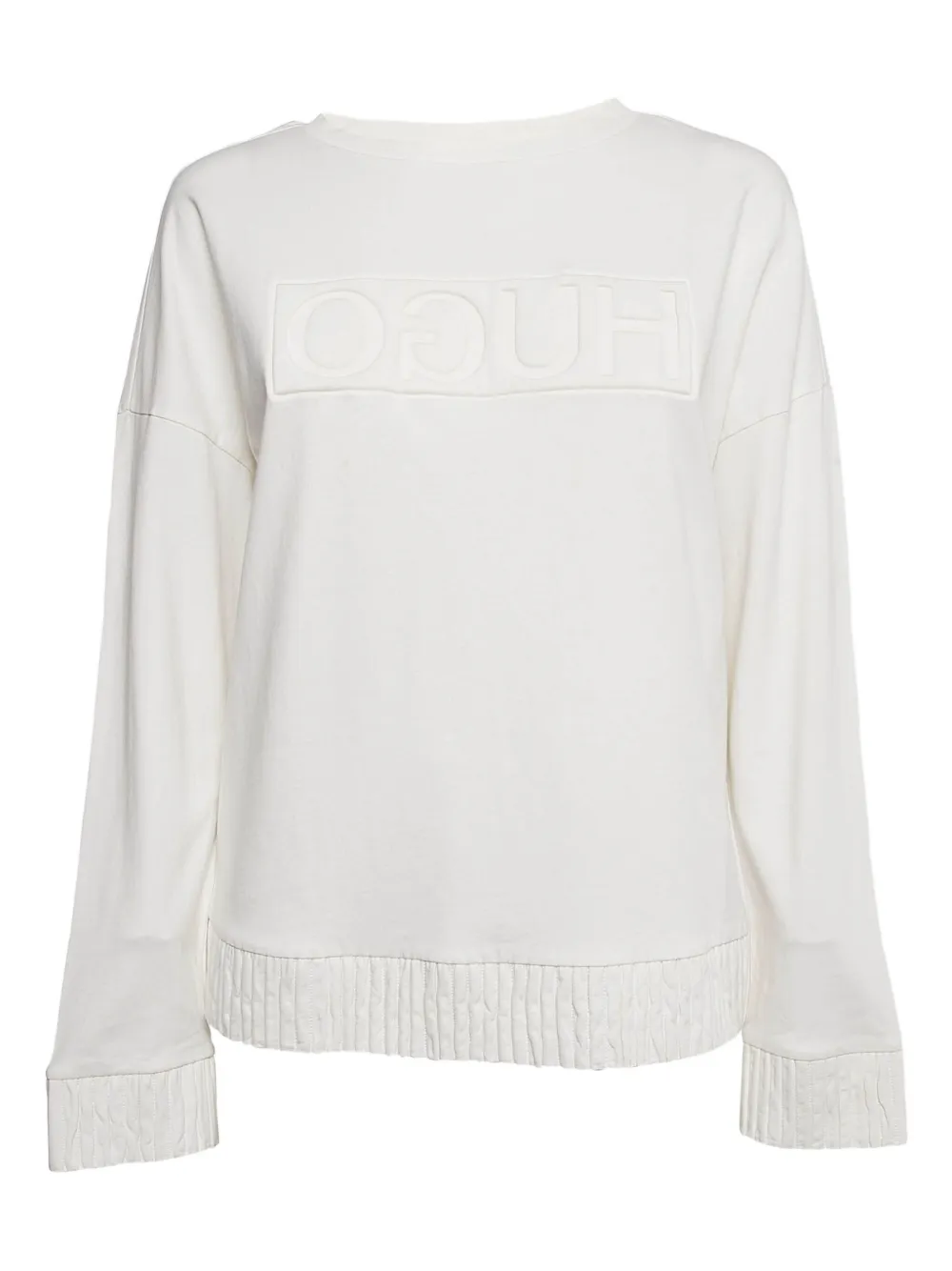 HUGO logo-embossed sweatshirt | White | Image 1
