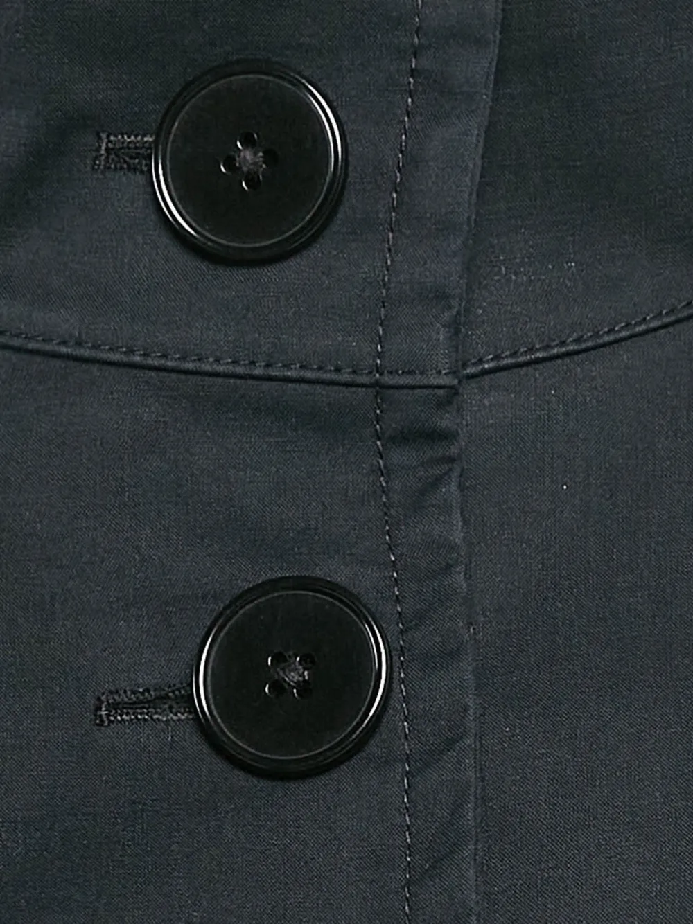 RALPH LAUREN VINTAGE Pre-owned Button Cotton Coat In Black