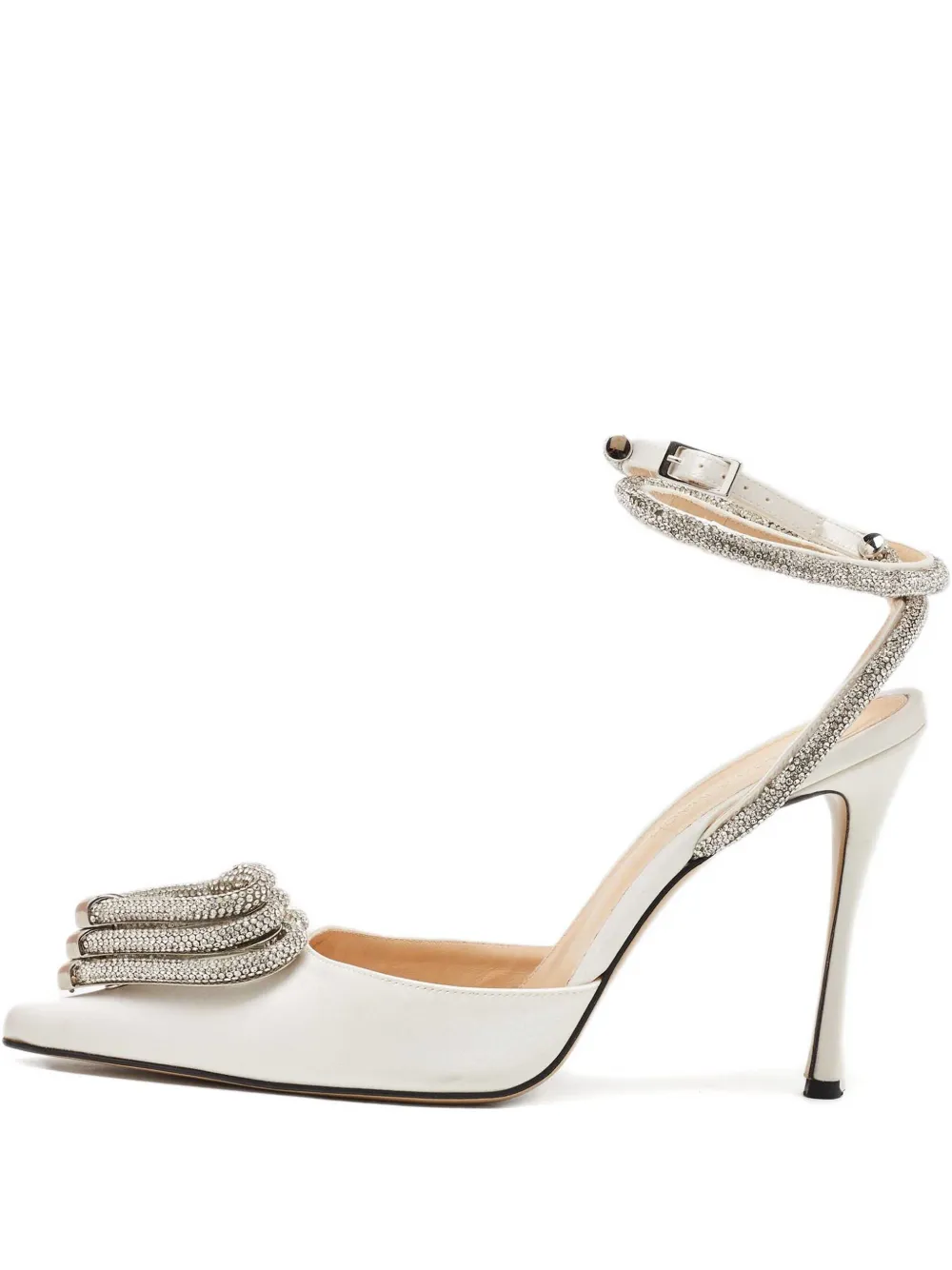 MACH & MACH Pre-owned 110mm Crystal Heart pumps | White | Image 1