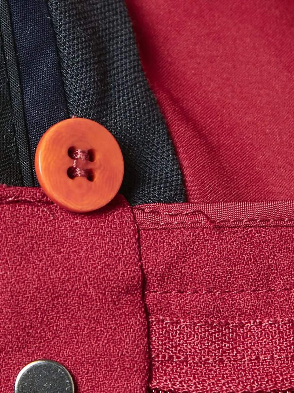 Pre-owned Theory Concealed-fastening Trousers In Red