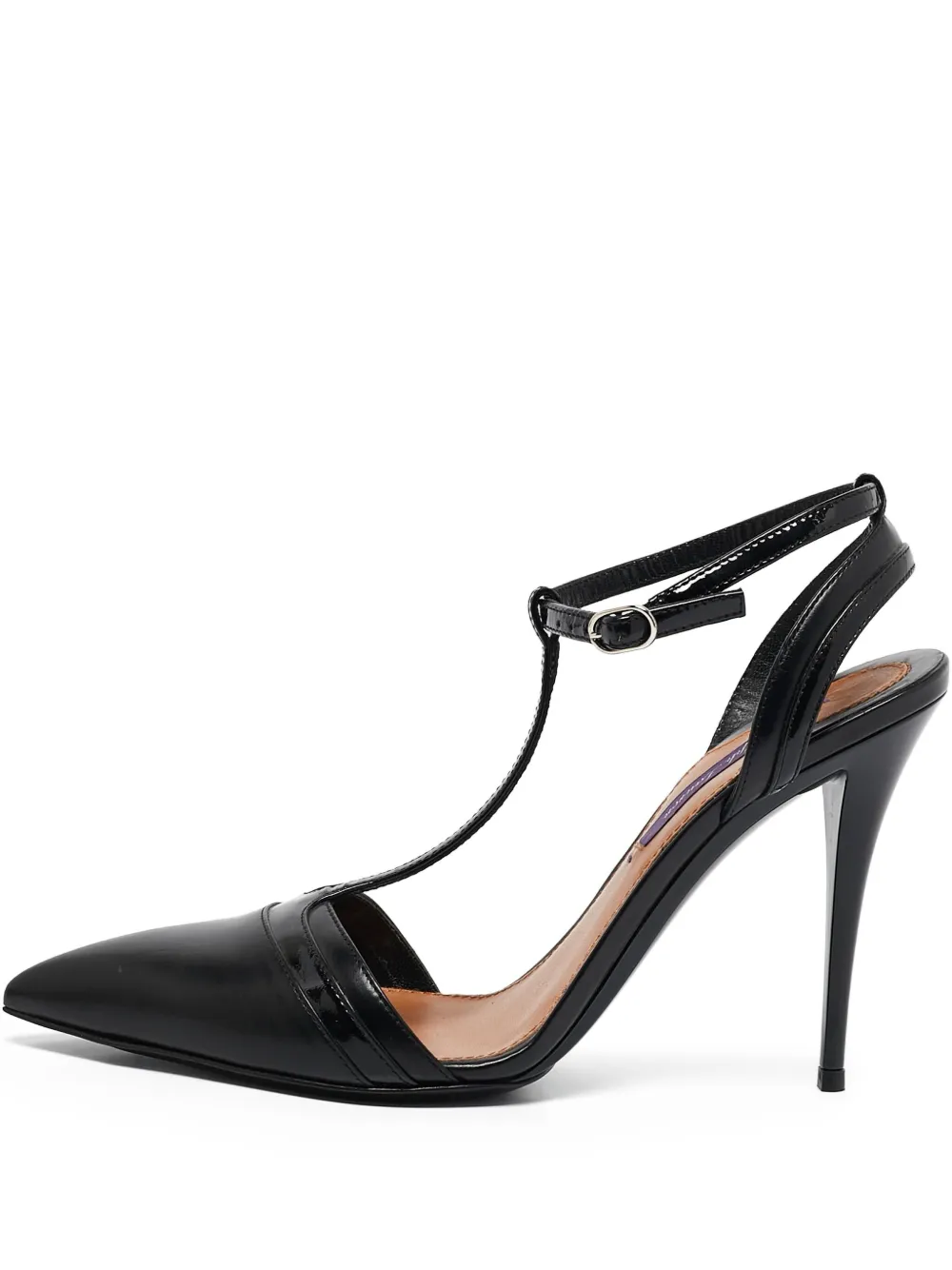 Polo Ralph Lauren Vintage Pre-owned leather T-strap pumps | Black | Image 1