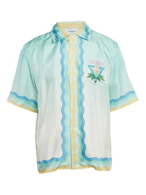 Casablanca wave-print shirt