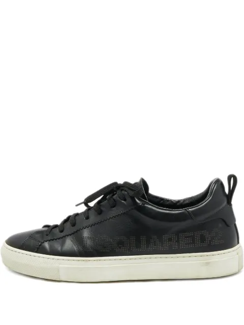 DSQUARED2 pre-owned perforated-logo leather sneakers