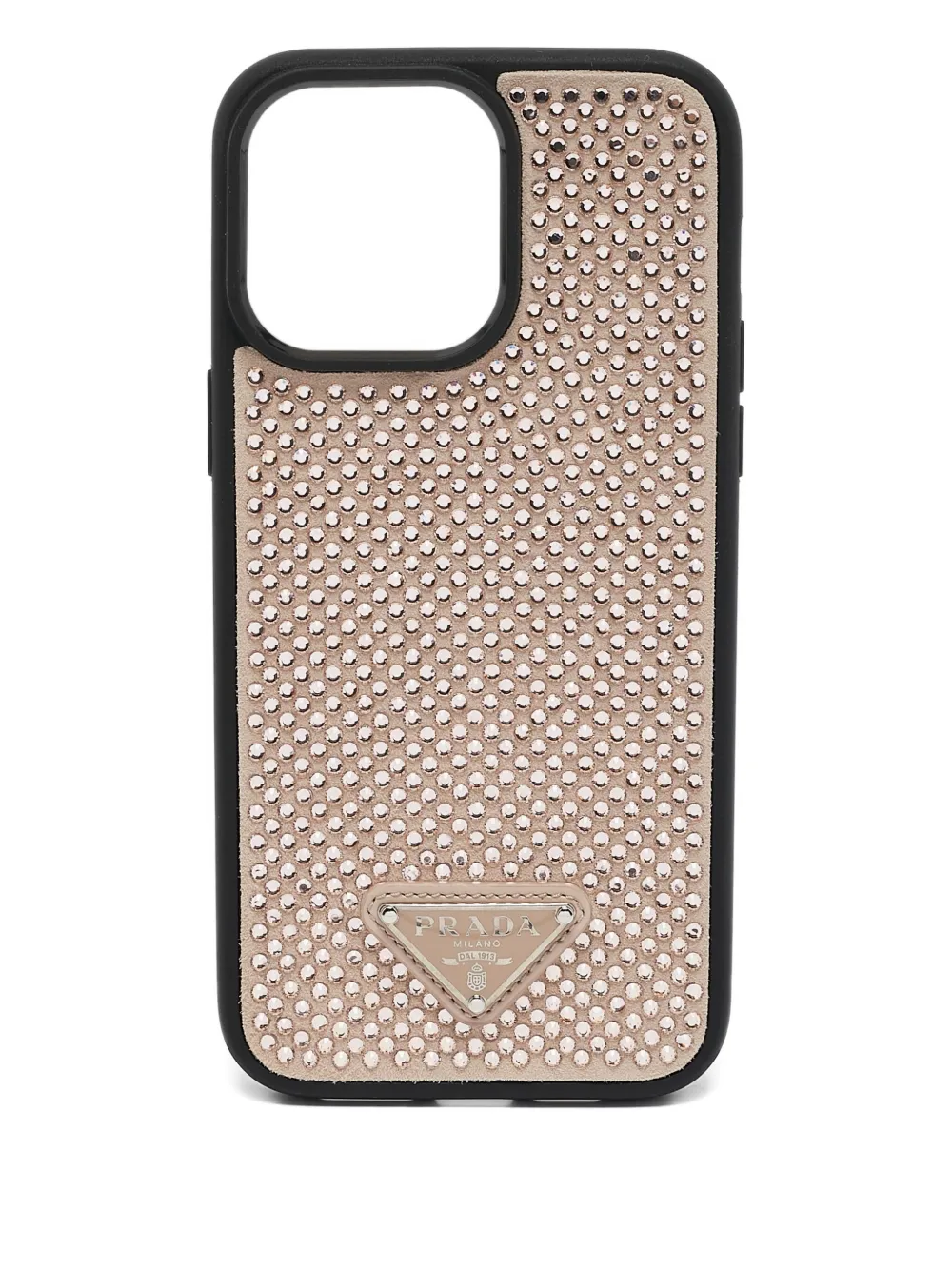 Prada Pre-Owned 2024 crystal-embellished iPhone 14 Pro case - ブラック Prada Pre-Owned 2024 crystal-embellished iPhone 14 Pro case - ブラック