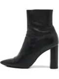Saint Laurent Pre-Owned 95mm leather heeled boots - Black