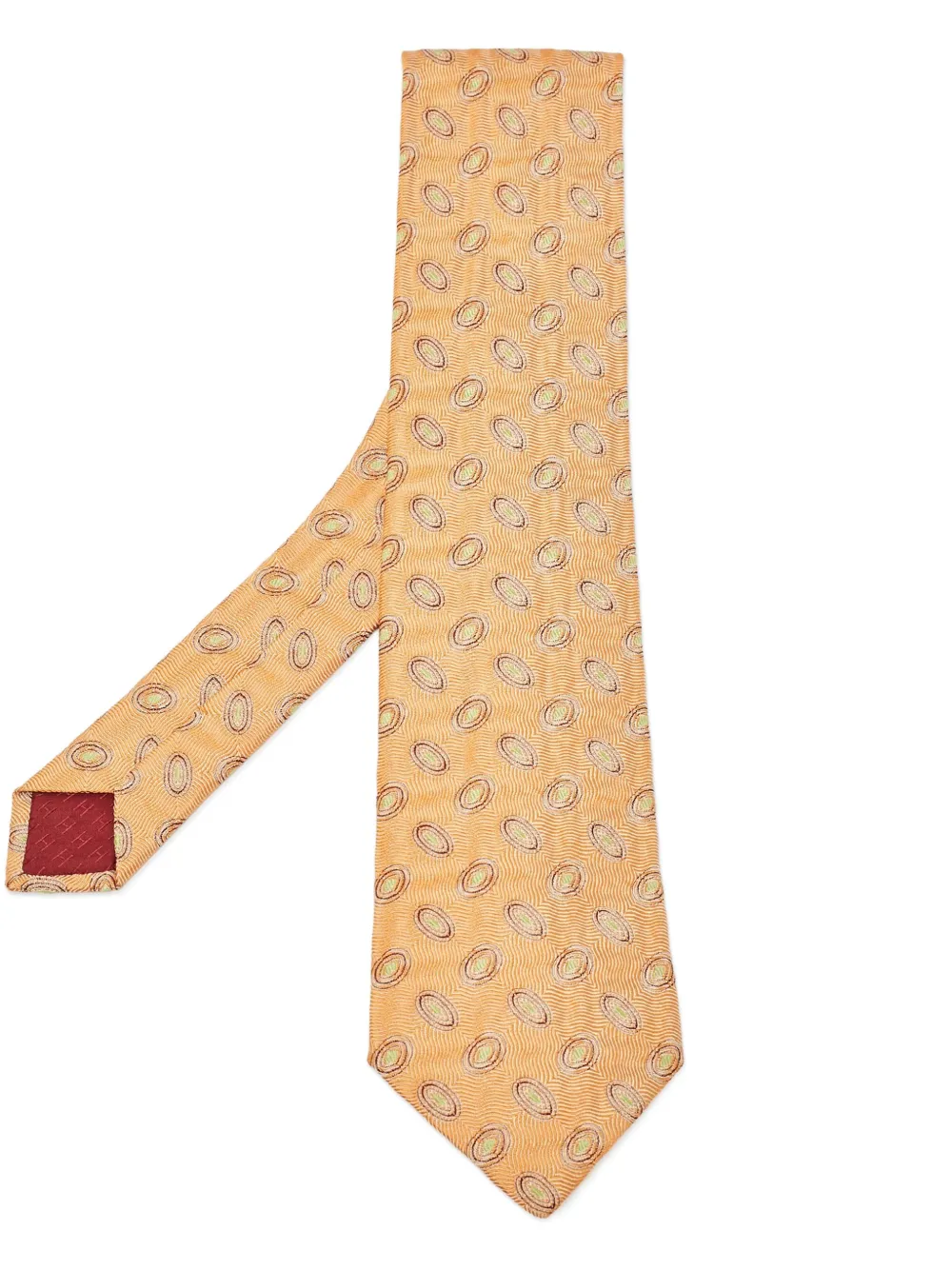Hermès Pre-Owned パターン シルクネクタイ - オレンジ Hermès Pre-Owned パターン シルクネクタイ - オレンジ