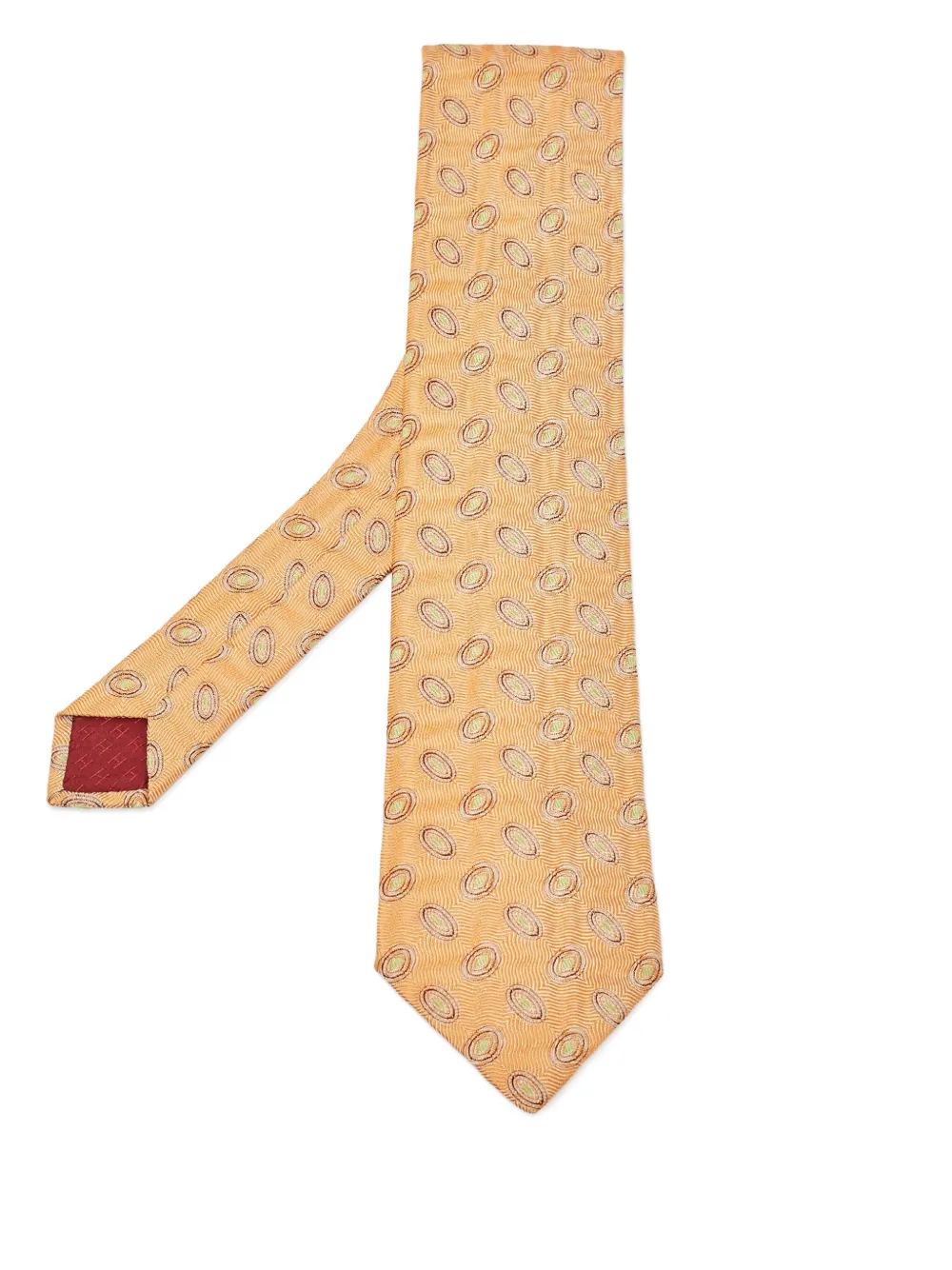 patterned silk tie