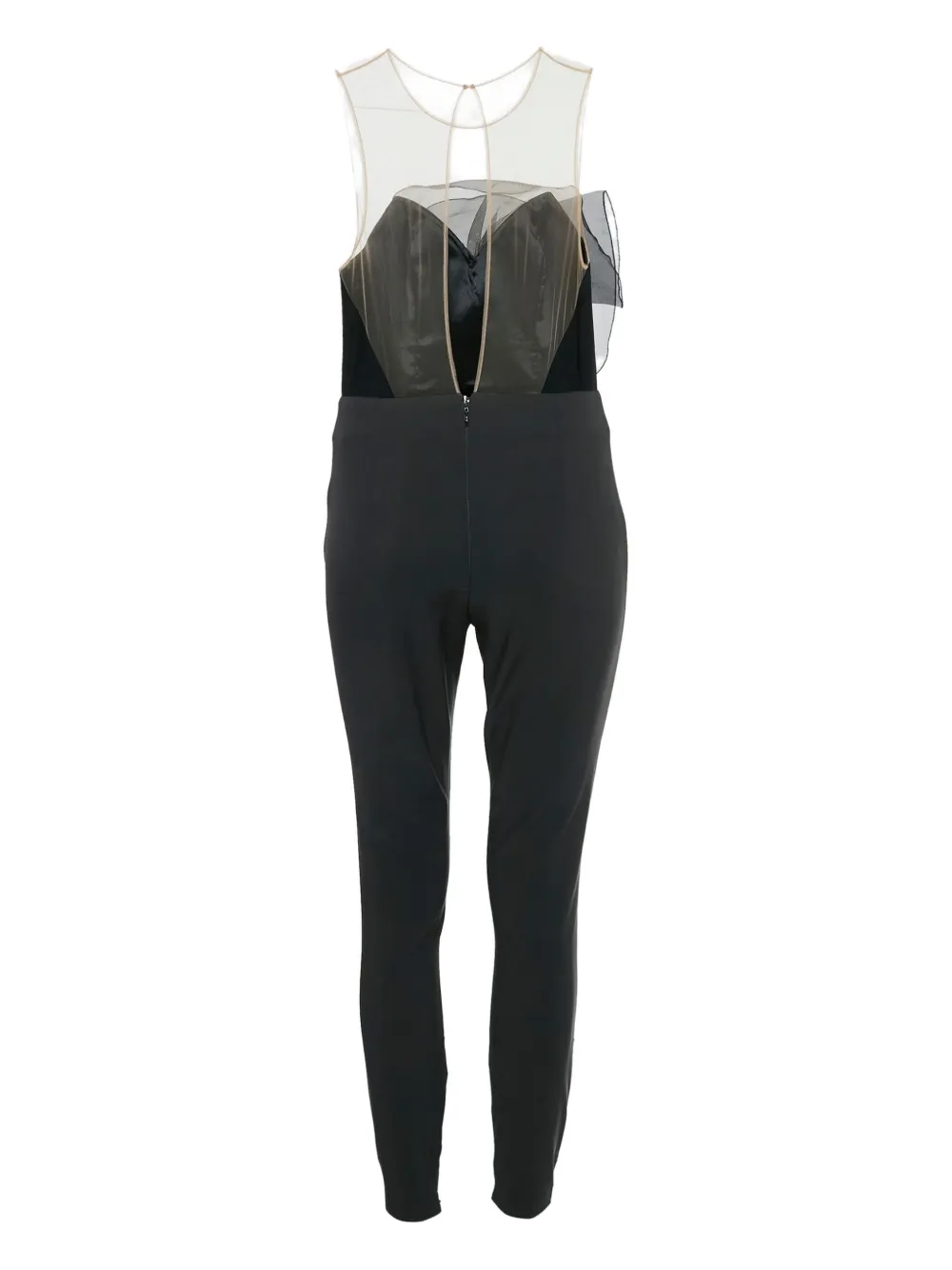 Elisabetta Franchi Jumpsuit met ruches - Zwart