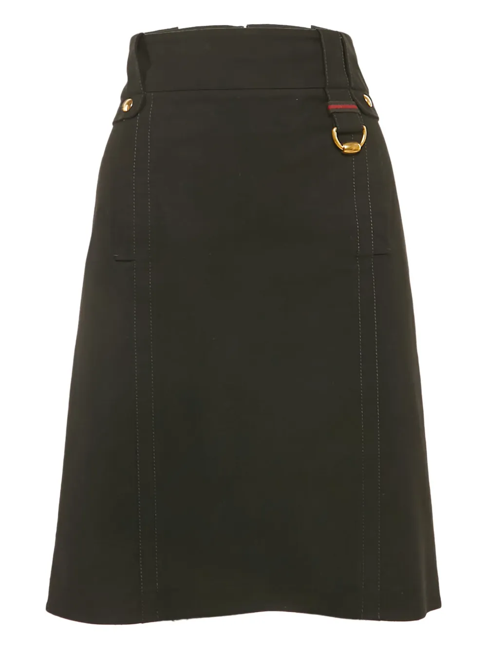 Gucci Pre-Owned メタルディテール スカート - ブラック Gucci Pre-Owned メタルディテール スカート - ブラック