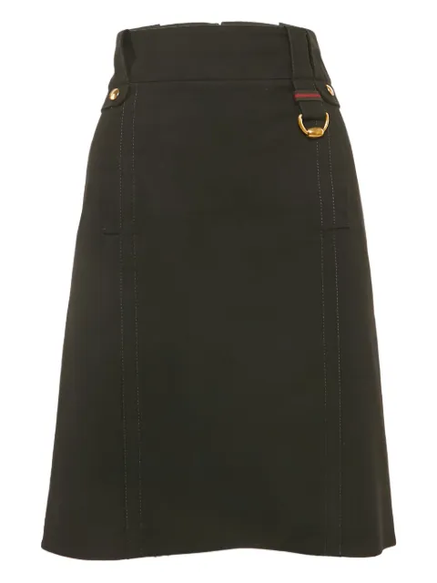 Gucci Pre-Owned metal-detail midi skirt