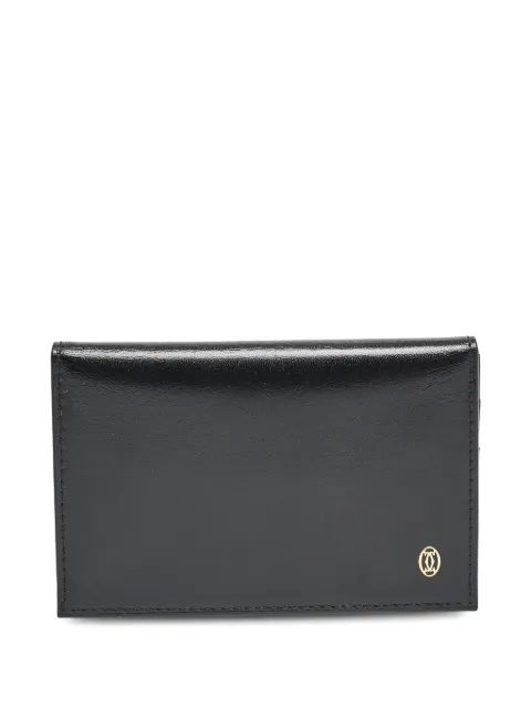 Cartier logo-plaque leather cardholder