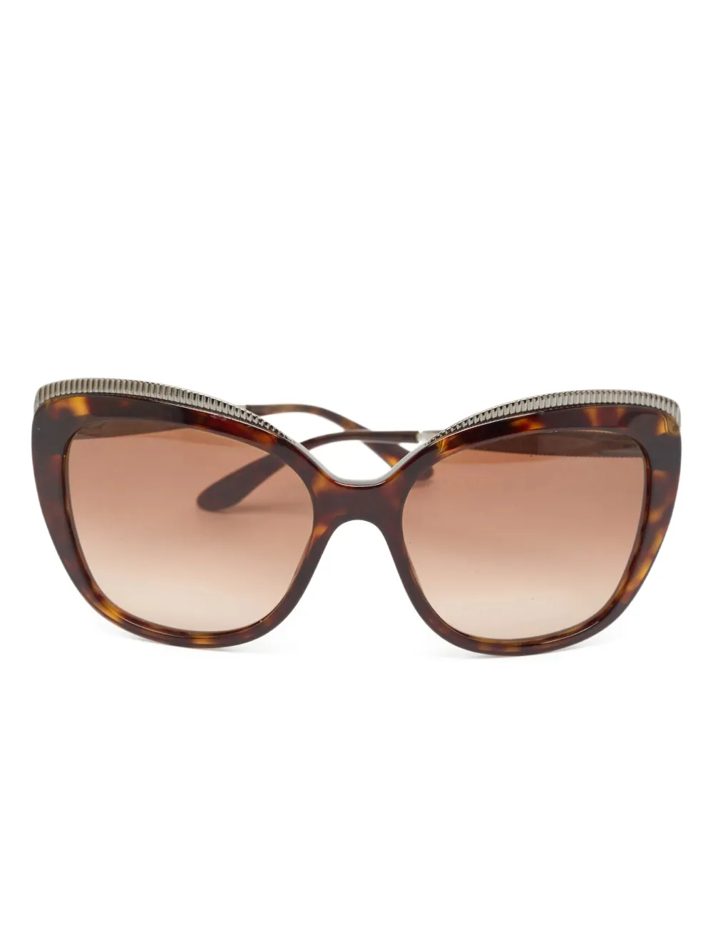 Dolce & Gabbana Pre-Owned バタフライフレーム サングラス - ブラウン Dolce & Gabbana Pre-Owned バタフライフレーム サングラス - ブラウン