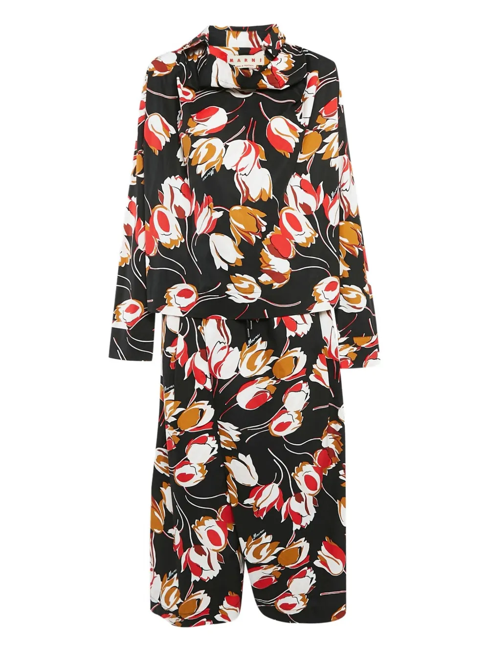 Marni Pre-Owned floral-print blouse | Black | Image 1