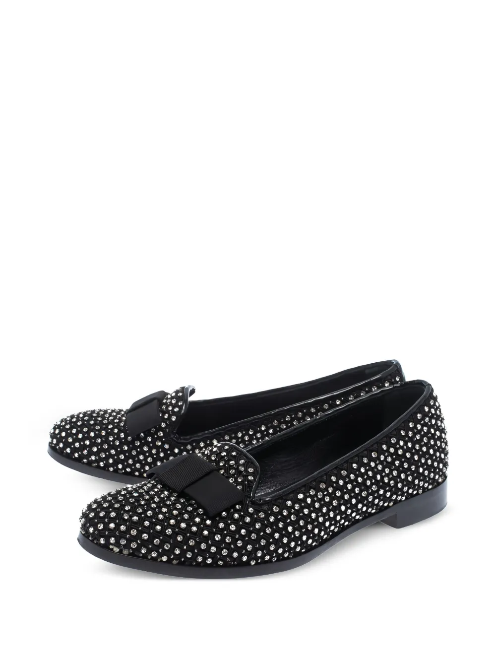 Sergio Rossi Vintage 2024 ballerina's met kristallen - Zwart