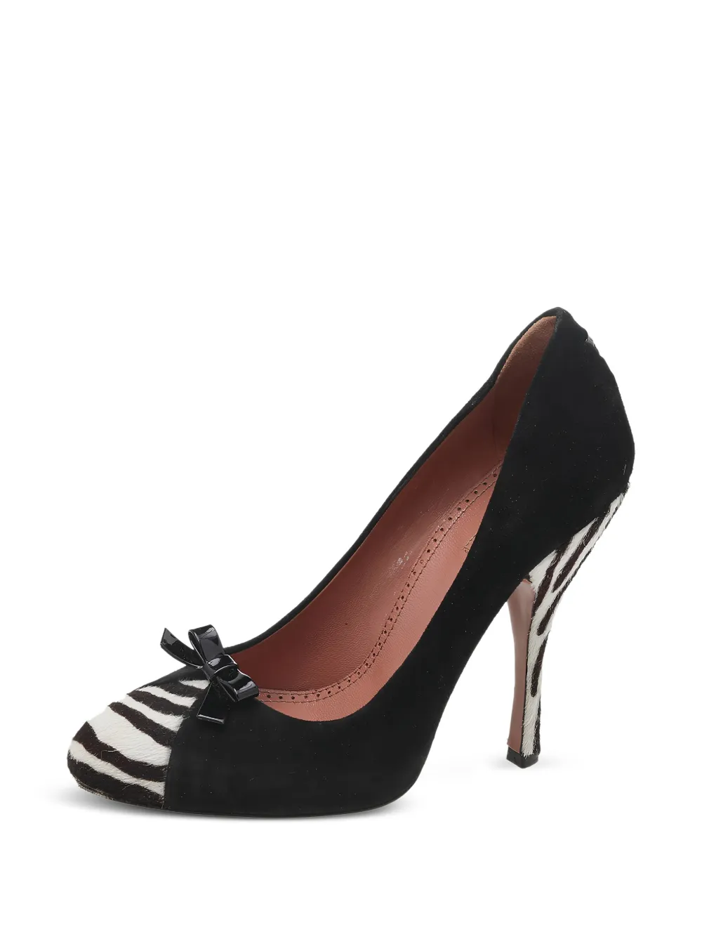 Alaïa Pre-Owned 115mm Bow-detail zebra-print pumps | Image 2